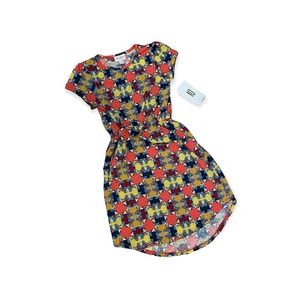 NEW Kids LuLaRoe Disney Mae Dress Adorable Donald Duck Size 10